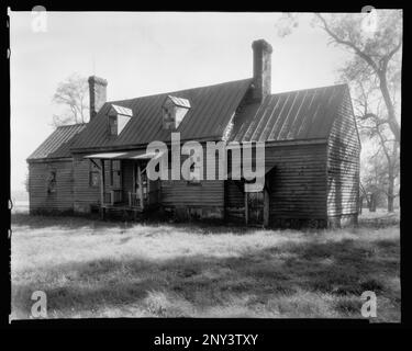 Galles del Nord, Contea di Caroline, Virginia. Carnegie Survey of the Architecture of the South. Stati Uniti Virginia Caroline County, Porches, dormitori, Case. Foto Stock