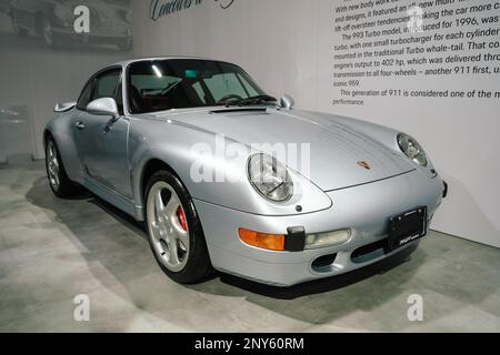 1996 porsche 911 993 turbo in argento Foto Stock