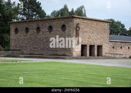 Sala funeraria, cimitero centrale, Freigrafendamm, Bochum, Ruhr Area, Renania settentrionale-Vestfalia, Germania Foto Stock