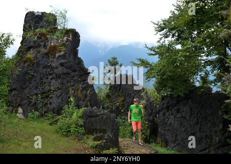 Parco, montagna di Ham Rong, SA Pa, Vietnam Foto Stock