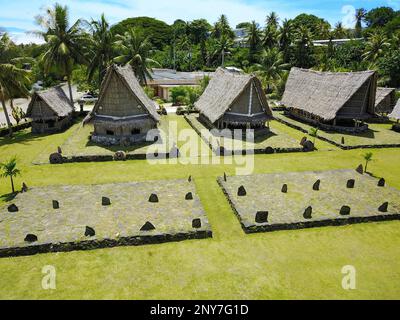 Yap Island, Museum Village, Tanne tradizionali, Colonia, Yap, Isole Caroline, Stati Federati di Micronesia, Oceania Foto Stock