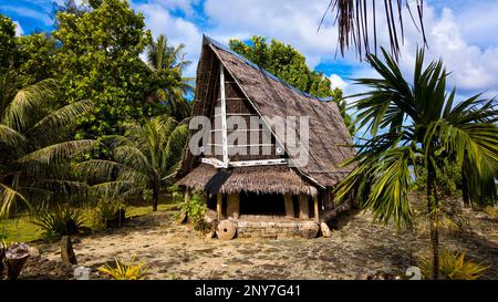 Isola di Yap, Oceania, Casa degli uomini, Casa dei Congressi, Casa Tribale, Yap, Isole Caroline, Stati Federati di Micronesia Foto Stock