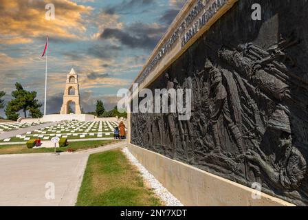 Canakkale, Turchia, 26 settembre 2021: Questo martirio è stato costruito nella memoria del 57th Reggimento dando migliaia di martiri e feriti nel Canakkal Foto Stock