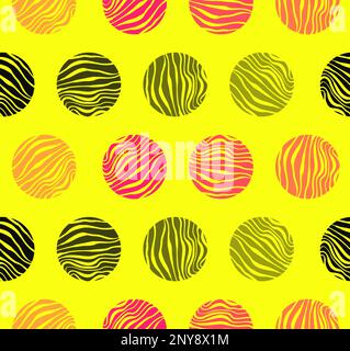 quadretti di polka marmorizzazione mattonelle senza cuciture con motivi in tonalità di rosso giallo brillante Foto Stock