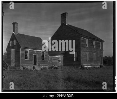 Hedrick Farm, Craddockville, Accomack County, Virginia. Carnegie Survey of the Architecture of the South. Stati Uniti Virginia Accomack County Craddockville, Case, edifici di legno. Foto Stock