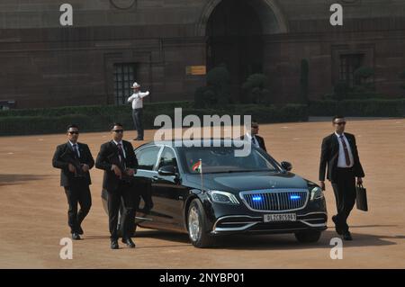 Nuova Delhi, Delhi, India. 2nd Mar, 2023. Il primo Ministro indiano Narendra modi a Rashtrapati Bhavan (Palazzo dei Present Indiani) durante la cerimonia del Premier italiano Giorgia Meloni, a Nuova Delhi il 02 marzo 2023 (Credit Image: © Ravi Batra/ZUMA Press Wire) SOLO PER USO EDITORIALE! Non per USO commerciale! Credit: ZUMA Press, Inc./Alamy Live News Credit: ZUMA Press, Inc./Alamy Live News Foto Stock