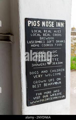 Il pub Pigs Nose, East Prawle Village, Devon, Inghilterra, Regno Unito Foto Stock