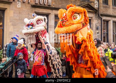 Capodanno cinese a Lancaster, Regno Unito Foto Stock