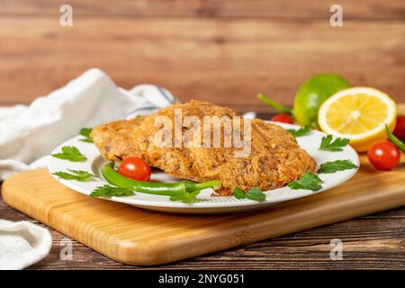 Polpette fritte. Prelibatezze della cucina ottomana. Polpette di carne macinata, cipolla, riso, uova, olio, pepe nero e sale. Nome locale kadinbudu kofte Foto Stock