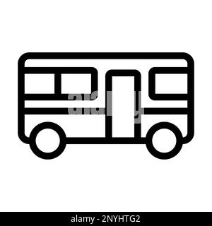 Icona Bus Thick Line Foto Stock