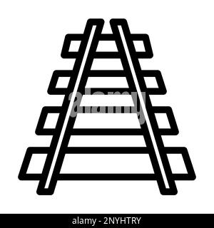 Icona linee del treno Thick Line Foto Stock