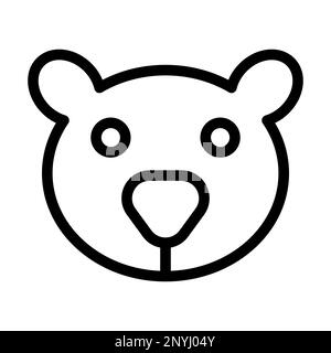 Icona Bear Thick Line Foto Stock