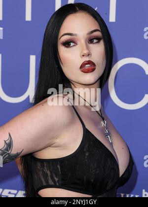 INGLEWOOD, LOS ANGELES, CALIFORNIA, USA - 01 MARZO: Maggie Lindemann arriva alle 2023 Billboard Women in Music tenutesi presso lo YouTube Theater il 1 marzo 2023 a Inglewood, Los Angeles, California, Stati Uniti. (Foto di Xavier Collin/Image Press Agency) Foto Stock