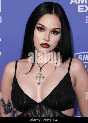 Inglewood, Stati Uniti. 01st Mar, 2023. INGLEWOOD, LOS ANGELES, CALIFORNIA, USA - 01 MARZO: Maggie Lindemann arriva alle 2023 Billboard Women in Music tenutesi presso lo YouTube Theater il 1 marzo 2023 a Inglewood, Los Angeles, California, Stati Uniti. (Foto di Xavier Collin/Image Press Agency) Credit: Image Press Agency/Alamy Live News Foto Stock