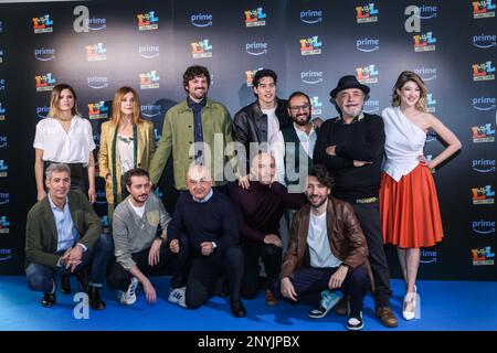 Roma, Italia. 02nd Mar, 2023. Teatro Eliseo, Roma, Italia, 02 marzo 2023, Cast Photocall lol 3 durante LA CHIAMATA FOTOGRAFICA - LOL: CHI RIDE È FUORI 3 - Reportage Credit: Live Media Publishing Group/Alamy Live News Foto Stock