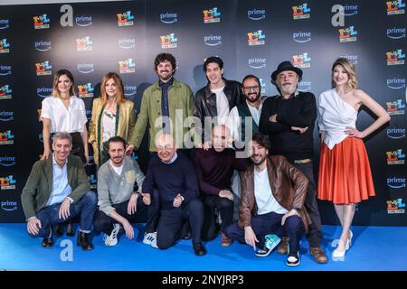 Roma, Italia. 02nd Mar, 2023. Teatro Eliseo, Roma, Italia, 02 marzo 2023, Cast Photocall lol 3 durante LA CHIAMATA FOTOGRAFICA - LOL: CHI RIDE È FUORI 3 - Reportage Credit: Live Media Publishing Group/Alamy Live News Foto Stock