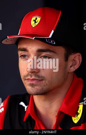 Sakhir, Bahrein. 02nd Mar, 2023. Charles Leclerc (MON) Ferrari. Campionato del mondo di Formula uno, Rd 1, Gran Premio del Bahrain, giovedì 2nd marzo 2023. Sakhir, Bahrein. Credit: James Moy/Alamy Live News Foto Stock