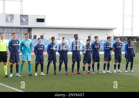 Madrid, Spagna. 1st Mar, 2023. Squadra di calcio di Salisburgo (Salisburgo) Calcio : UEFA Youth League turno di 16 partita tra il Real Madrid CF 3-1 FC Salisburgo all'Estadio Alfredo di Stefano di Madrid, Spagna . Credit: Mutsu Kawamori/AFLO/Alamy Live News Foto Stock