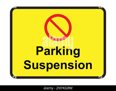 Segnale sospensioni di parcheggio - segnali stradali - segnali di parcheggio Illustrazione Vettoriale