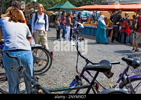 Türkenmarkt.Kreuzberg. Mercoledì e sabato.Berlino. Germania Foto Stock