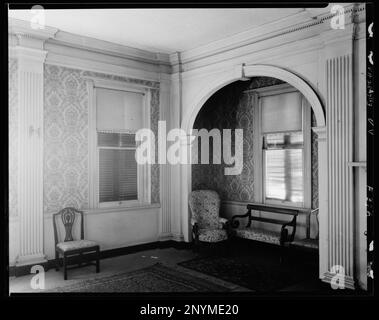 Federal Hill, Fredericksburg, Virginia. Carnegie Survey of the Architecture of the South. Stati Uniti Virginia Fredericksburg, mobili da salotto, modanature, alcove, Drawing Rooms. Foto Stock