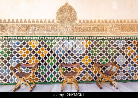 Muro con mosaici Foto Stock