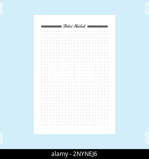 Modello interno KDP per notebook punteggiato. Scrapbook punteggiato per schizzi e altre informazioni, modello di giornale. Registro interno KDP. Schedario normale Illustrazione Vettoriale