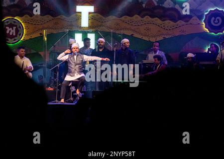25 febbraio 2023, Nuova Delhi, Delhi, India: La cantante indiana Javed ...