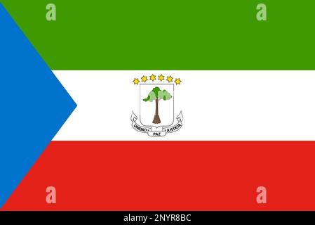 Bandiera della Repubblica della Guinea equatoriale Foto Stock