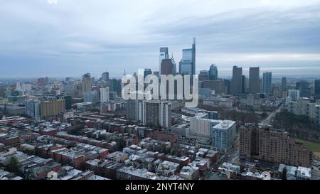 La città di Filadelfia dall'alto Foto Stock