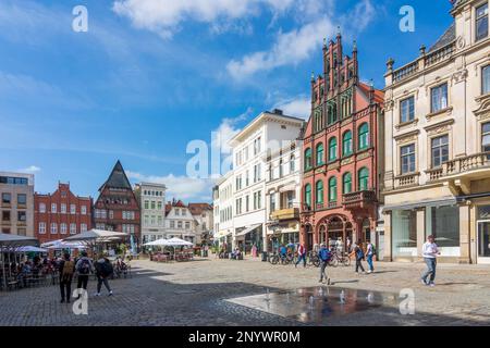 Minden: Piazza del mercato in Teutoburger Wald, Nordrhein-Westfalen, Nord Reno-Westfalia, Germania Foto Stock