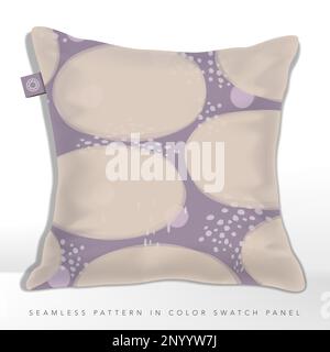 Vector tradizionale stile giapponese Arte astratta Contemporanea senza cuciture modello, beige e viola Illustrazione Vettoriale