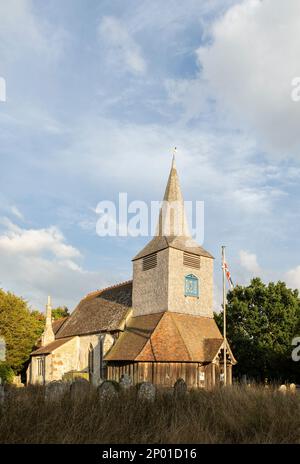 High Haldon, Kent, regno unito, 21, agosto, 2022, alta halden 13th ° secolo villaggio chiesa, chiesa inglese rurale Foto Stock