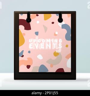 Calendario eventi o supporto per opuscolo Vector Illustrazione Vettoriale