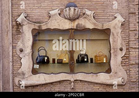 Vetrina di Firenze Luna shop, Via del Corso 92, Roma, Italia Foto Stock