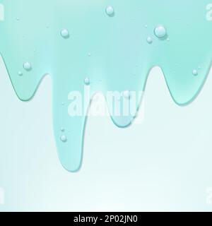 Vector realistic Dripping Beauty and Cosmetics Clear gel Element 3D Illustrazione in pastello sfondo sotto la luce del sole per Poster, copertina del libro o Advertiti Illustrazione Vettoriale