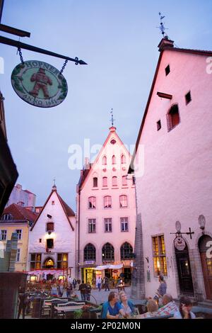 Vana Turg street,Tallinn, Estonia Foto Stock