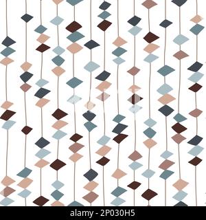 Vettoriale retro disattivato colorato disegnato a mano Abstract Collage modello di superficie senza cuciture per prodotti o stampe di carta da imballaggio. Illustrazione Vettoriale