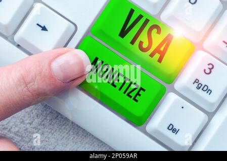 Scrittura visualizzazione testo Sito web Monetizza. Parola per abilità genera un reddito attraverso il vostro Web site o blog Foto Stock