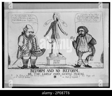 Riforma e nessuna riforma, o il bello coppia dolce fracas. Collezione British Cartoon Prints . Fox, Charles James, 1749-1806. , Nord, Frederick,Lord,1732-1792. , Politica & Governo,Inghilterra,1780-1790. Foto Stock