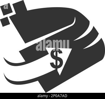 Icona modello logo digitale a pagamento rapido Illustrazione identità del marchio.illustrazione isolata e piatta. Grafica vettoriale Illustrazione Vettoriale