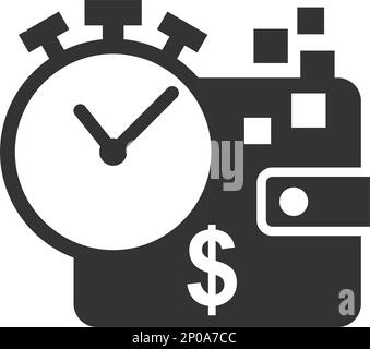 Icona modello logo digitale a pagamento rapido Illustrazione identità del marchio.illustrazione isolata e piatta. Grafica vettoriale Illustrazione Vettoriale
