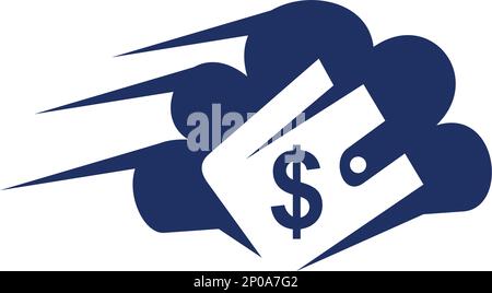 Icona modello logo digitale a pagamento rapido Illustrazione identità del marchio.illustrazione isolata e piatta. Grafica vettoriale Illustrazione Vettoriale