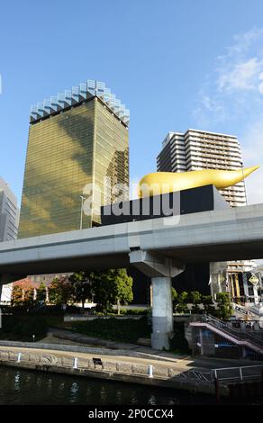 Asahi Beer Headquarter Building, Sumida-City, Tokyo, Giappone. Foto Stock