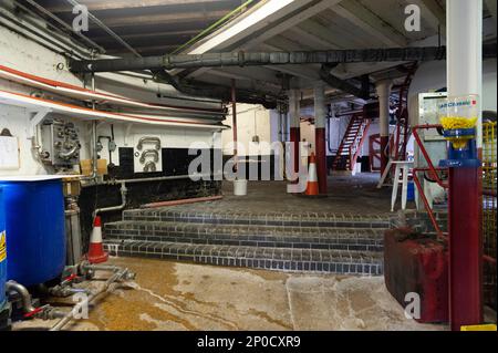 Particolare della Vittoriana Tower Brewery che ospita la Hook Norton Beer Brewery, Oxfordshire. Foto Stock