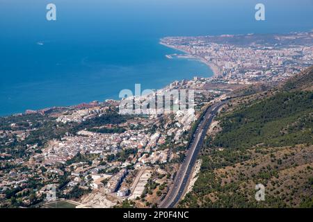 Vista dal Monte Calamorro vicino a Benalmadena Foto Stock