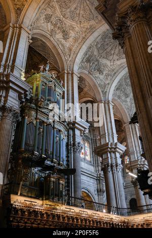 MALAGA, Andalusia/SPAGNA - luglio 5 : Vista interna della Cattedrale della incarnazione in Malaga Costa del Sol Spagna il 5 Luglio 2017 Foto Stock