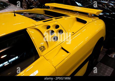 Bugatti EB 100, presa d'aria, spoiler posteriore, spoiler, auto super sportiva Foto Stock