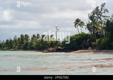 Turbine eoliche a San Juan Puerto Rico Foto Stock