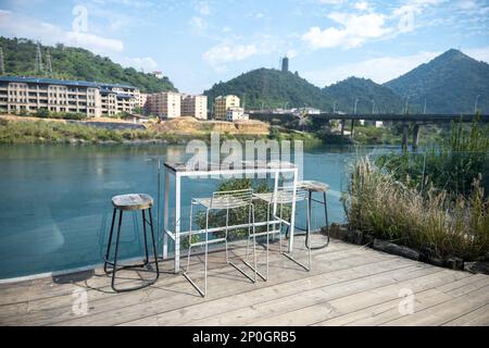 Splendido scenario di Little East River a Hunan Foto Stock